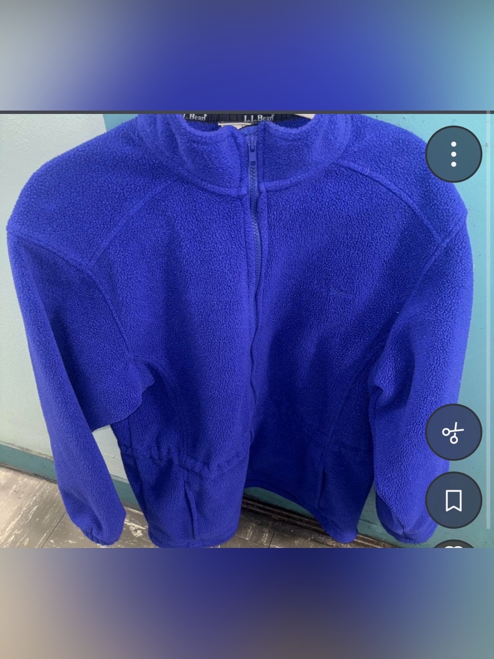Women's LL Bean Size Medium Purple Fleece Zip up with 2 Pockets